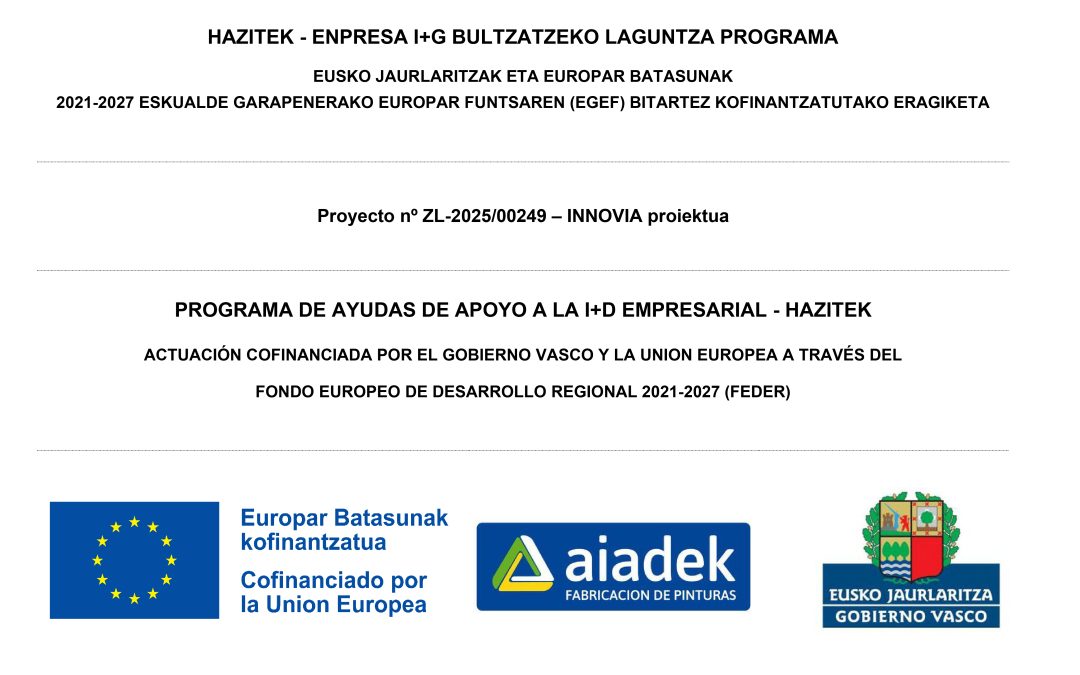 INNOVIA-Nuevas formulaciones de pintura de señalización vial en base acuosa. AIADEK